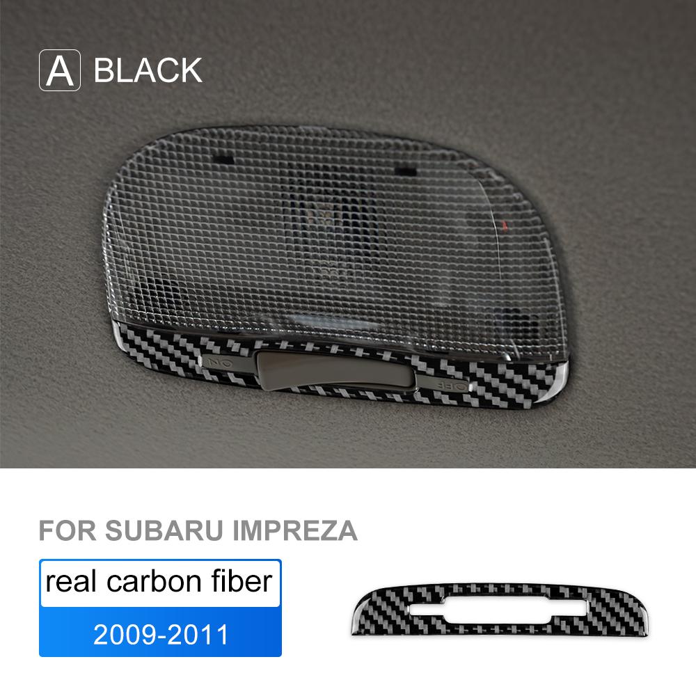 Real Soft Carbon Fiber Sticker For Subaru Impreza 2009 2010 2011 Rear Overhead Console Reading Light Car Interior Accessories