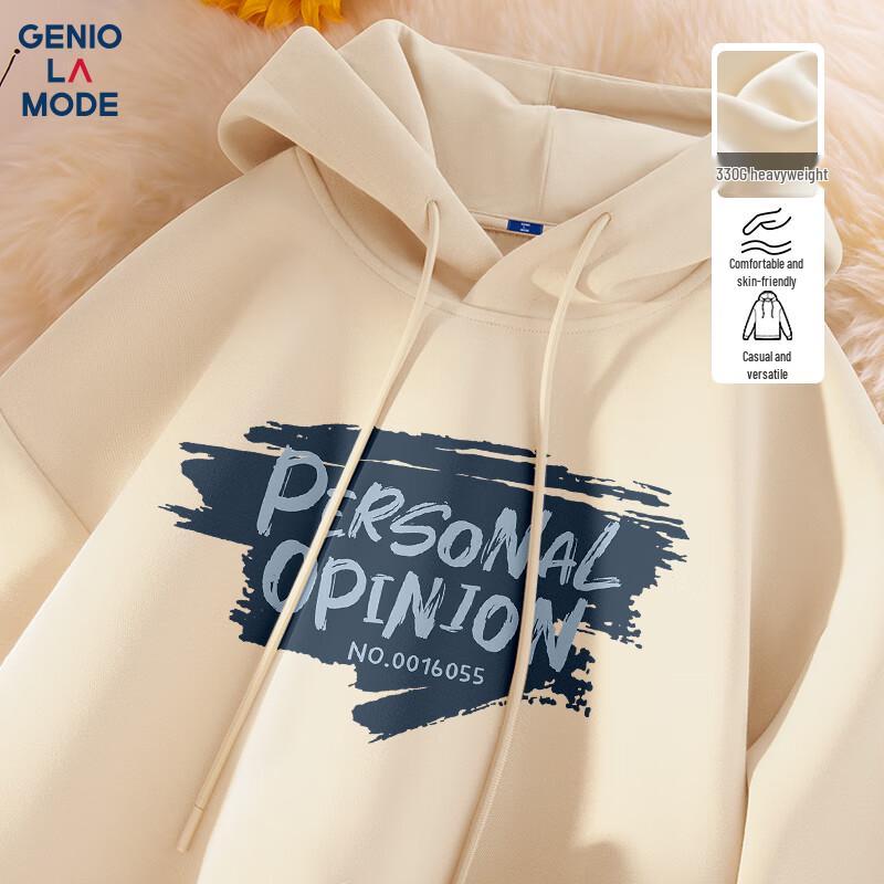 GENIOLAMODE Men's Loose Fit Hooded Sweatshirt