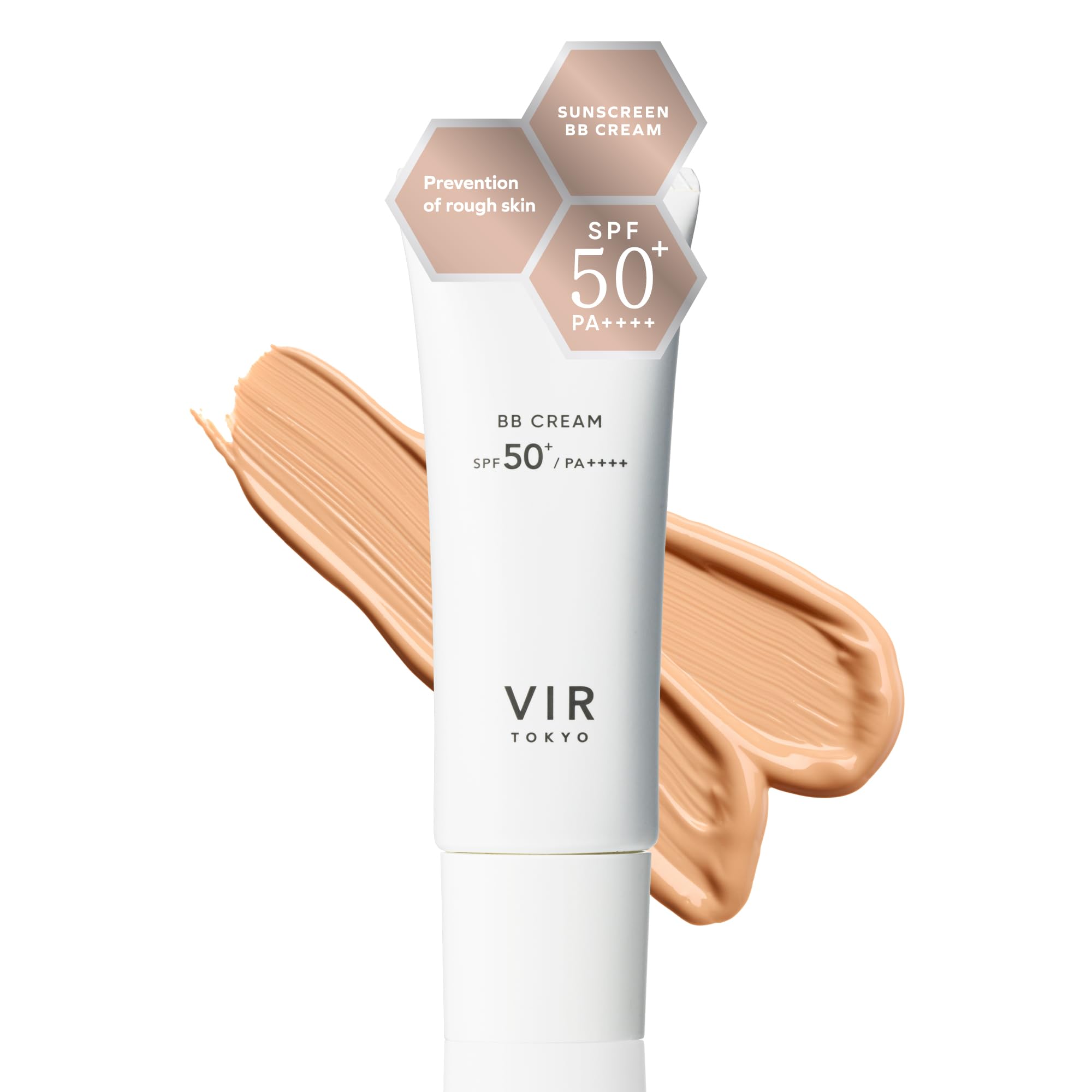 

VIR TOKYO BB Cream for Men, Ochre, Non-greasy, UV Protection, SPF50+ PA++++, Conceals Pores, Covers Acne Scars, No Cleansing Required, 30g