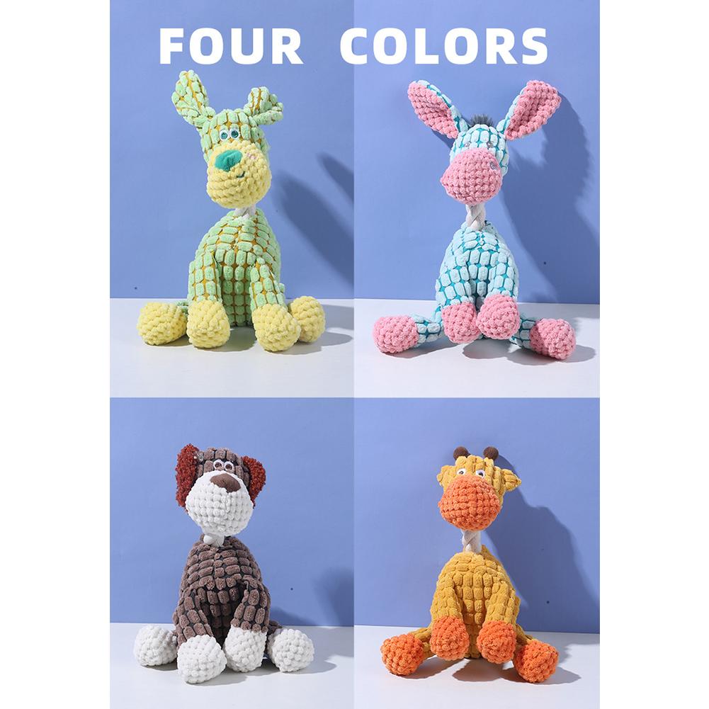 Animal Shaped Pet Toy Pet Squeak Interactive Toy Companion Bite-resistant Indoor Dog Boredom Toy Dog Grinding Tooth Health Pet Sleeping Toys