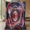 AC Milan Theme Blanket Soft Flannel Blanket Plush Throw Blanket Cozy Sofa Bed Blanket for Home Decor
