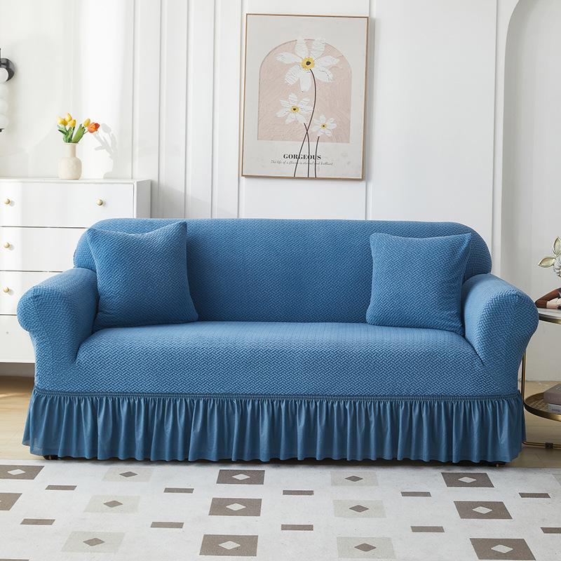 Popular Jacquard Skirt Edge Sofa Cover All-Inclusive Universal Set Four-Season Universal Sofa Towel Cover Sofa Cover