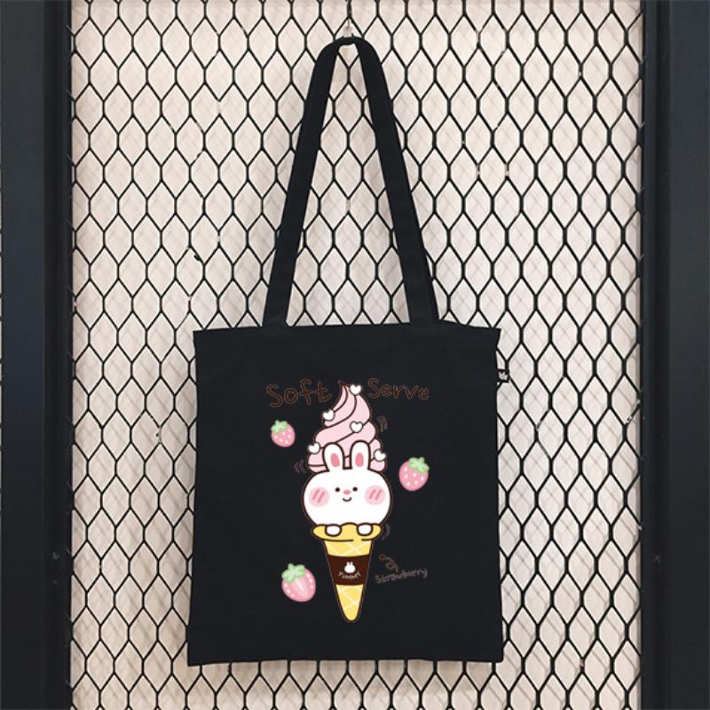 Tote Bag Cartoons Anime Bags Shopping Bag Canvas Shopper Bag Reusable Tote Bag Handbags Shoulder Bags Collapsiblet Custom Bag