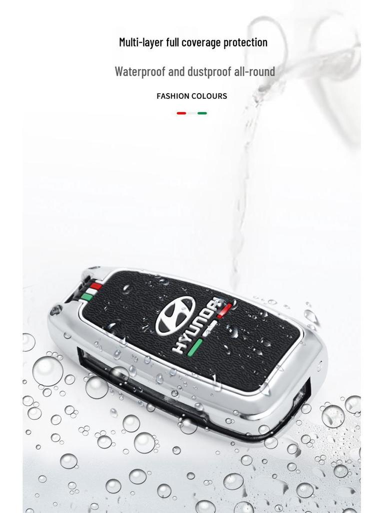 High-End Key Case for 21 Hyundai Models: Fits 2020 Elantra, Reina, ix35 – Unisex Car Key Shell with Buckle