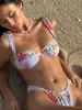 Push Up Bikini Micro Bikinis Set Womens Swimsuit Sexy Female Swimwear Floral Bathing Suit Thong Biquini Swimming Suits Bathing Suits