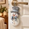 2D Snowman and Santa Hanging Ornament for Christmas Door and Home Decor