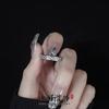 Diamond Zir*****Pening Simple Niche Design Cold Wind Light Luxury High Sense Ring Women