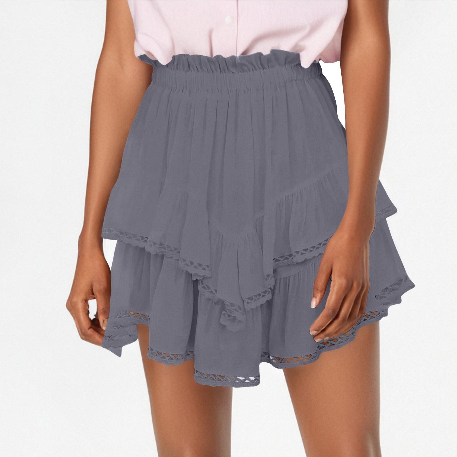 

Женская повседневная юбка в стиле бохо с плиссировкой и высокой талией для гольфа и тенниса M