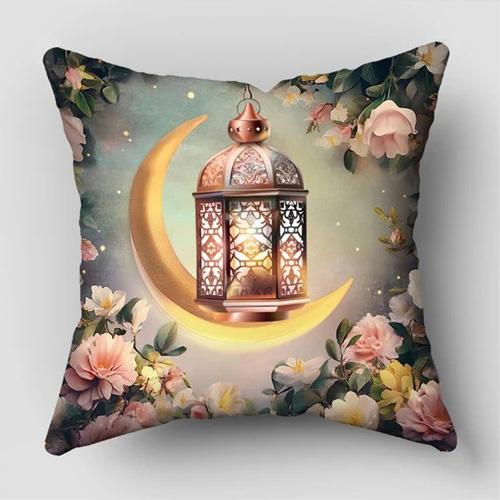 

Домашний Декор Цветочный Фонарь И Подушка с Полумесяцем Наволочка с Узором Чехол для Подушки Подходит для Дивана Спальни Автомобиля Наволочка 40x40cm
