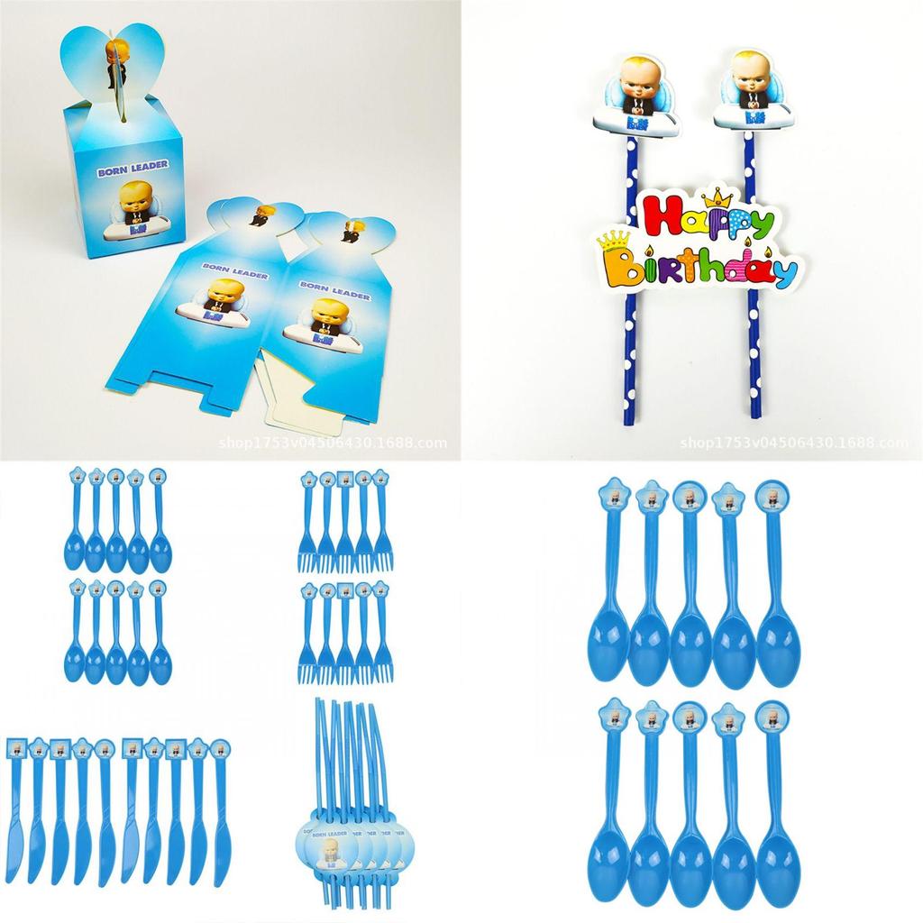Boss Baby Themed Party Supplies Delightful Tableware Plates Cups And Banner