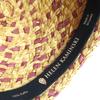 Great HELEN KAMINSKI hat Logo Metal Ribbon Straw Hat Beige Raffia Women Used