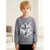 European sizes Kids' Round Neck Pullover, Long-Sleeved Top , Featuring Cool Prints, Suitable for Daily Casual Wear And Outdoor Activities