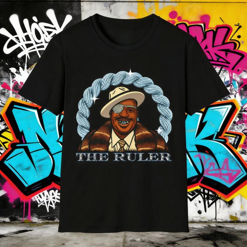 2025 Summer The Ruler Hip Hop 80s 90s Rap Legend Old School Hip Hop Graphic Shirt Retro Rapper Art Shirt for Music Lovers Y2k