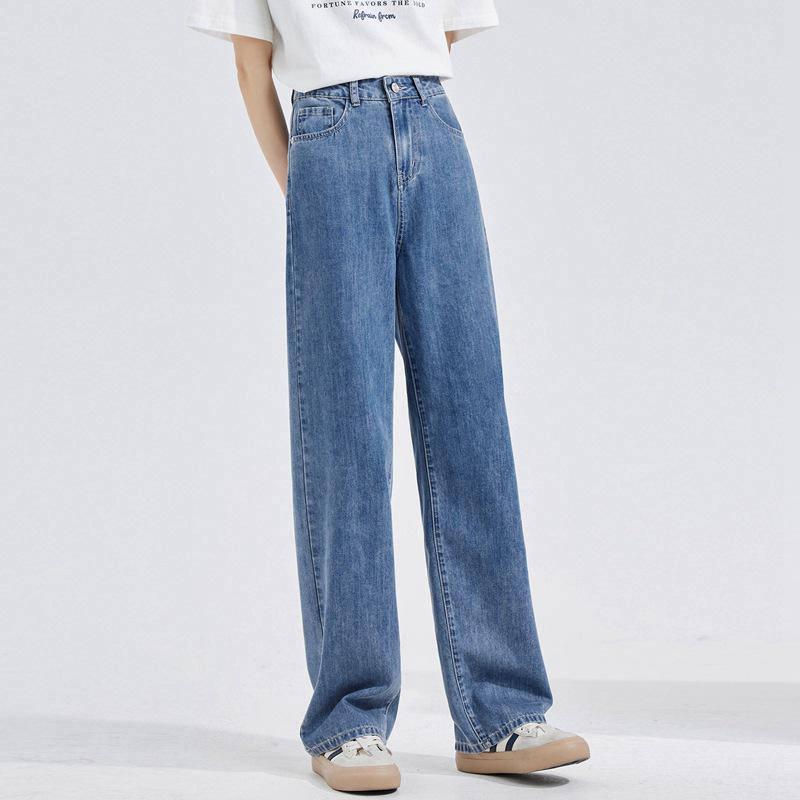Korean High-Waist Loose Straight-Leg Jeans for Women - Summer/Autumn 2022