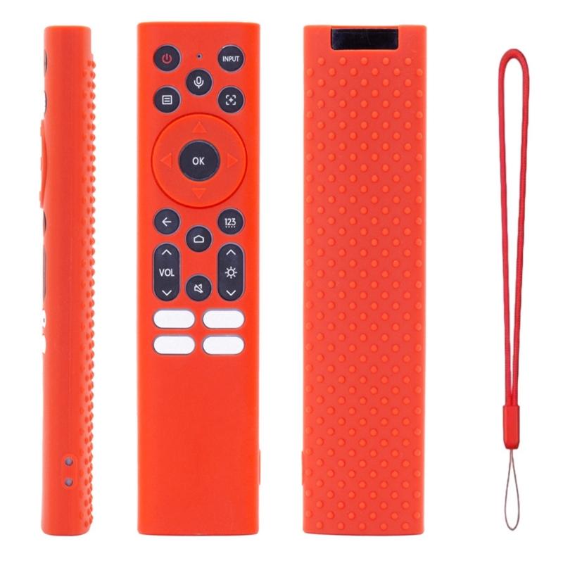 

Premium Silicone Remote Control Case Shockproof Protective Shell Comfortable Touch Easy Installation For ERF6A82 красный