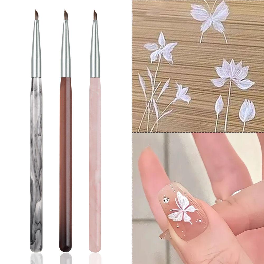 French Nail Art Brush Acrylic Professional Gel Nail Polisher Flower Butterfly Painting Drawing Manicure Tools For Nail Accessory