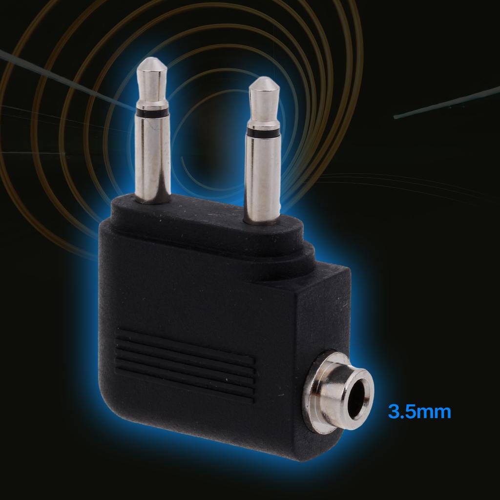 2Pcs/pack Aviation Headphone Connector Conversion Adapter Universal 3.5mm Gold Plated Aviation Headphone Converter