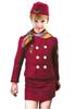 Cosplay Cabin Attendant for Kids Set Stewardess CA Costume with Announcement Script [deaizaka.biz] 4-piece In-flight