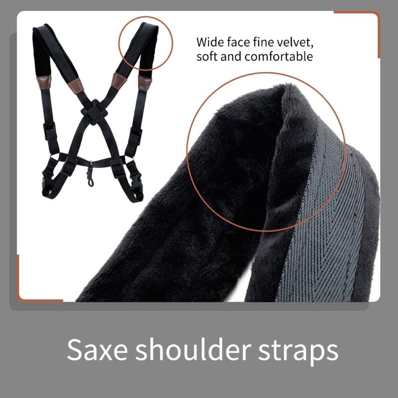 Double Shoulder Strap Saxophone Harnesses Strap, Padded Saxophone Shoulder Strap