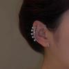 Chic Women's Zirconia Pearl Ear Cuffs - Handmade, No Piercing Needed, Luxury Niche Earrings