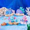 Simulation Mini Colorful Shell House Micro Landscape Car Dashboard Home Desktop Ornaments