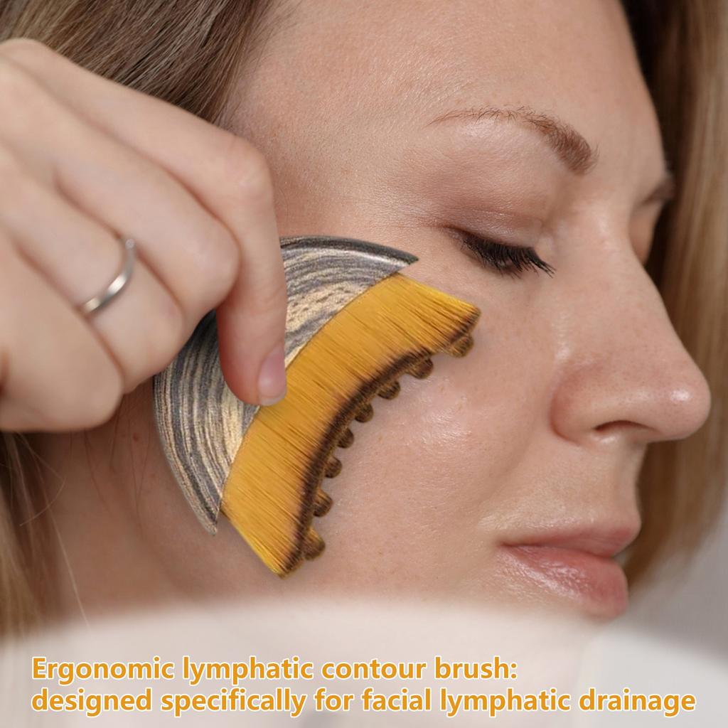 Lymphatic Face Brush, Dry Brushing Face Brush, Lymphatic Drainage Massager For Face, Chin & Jawline Sculpting