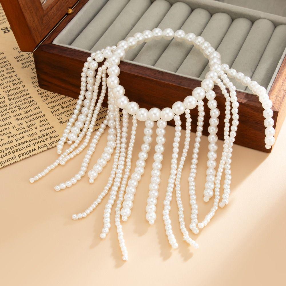 Exaggeration Chain Bracelet Silver Color Hand Jewelry Creative Gift Long Tassel Bracelet