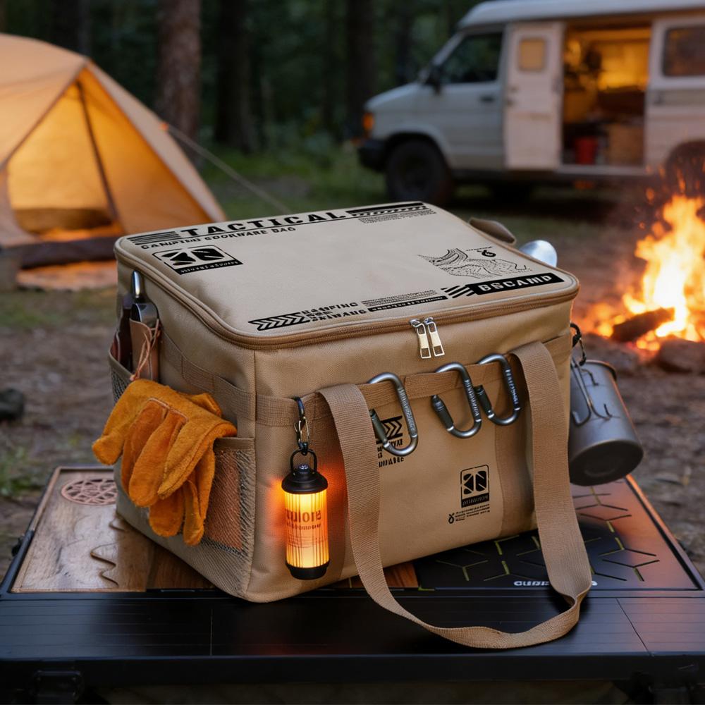 Extra Large Outdoor Camping Storage Bag Foldable Waterproof Tactical Gear Bag for Picnic Utensils Cookware Tools