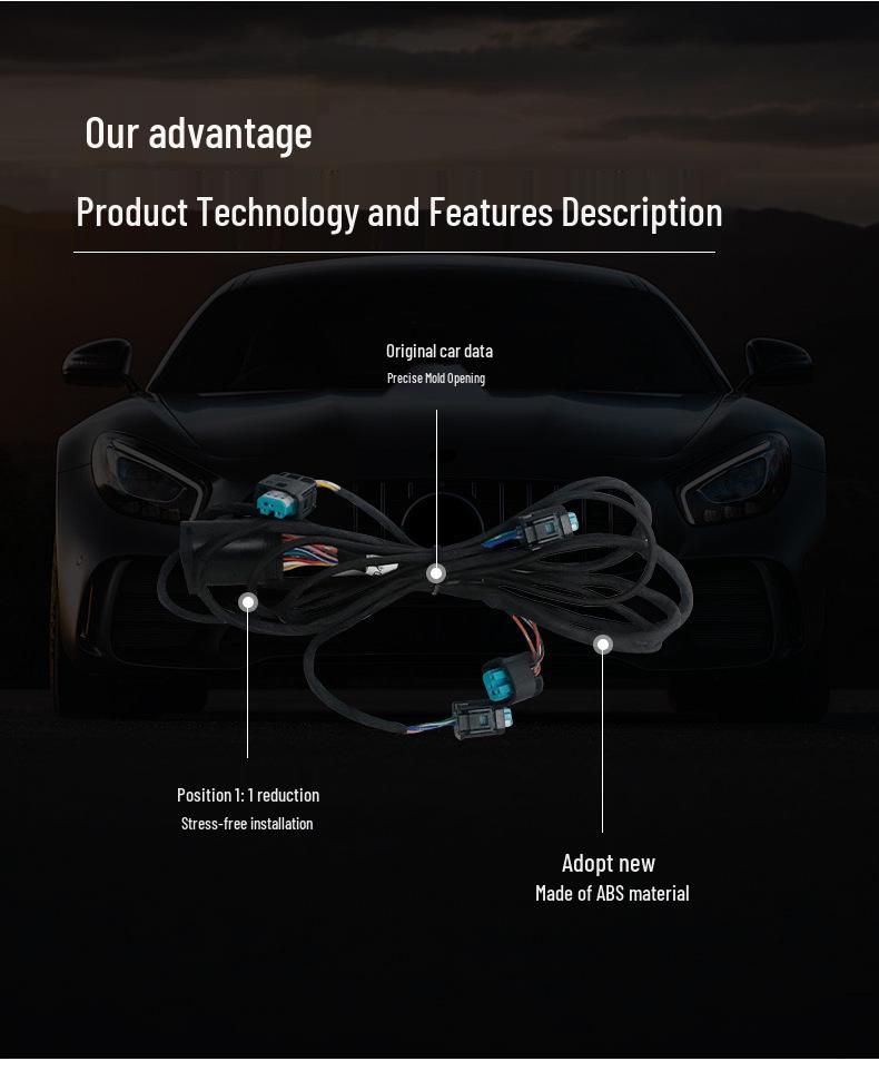 Compatible with 03-11 BMW 5 Series E60 Front Bumper Parking Sensor Wiring Harness 520/525 (61126928362).