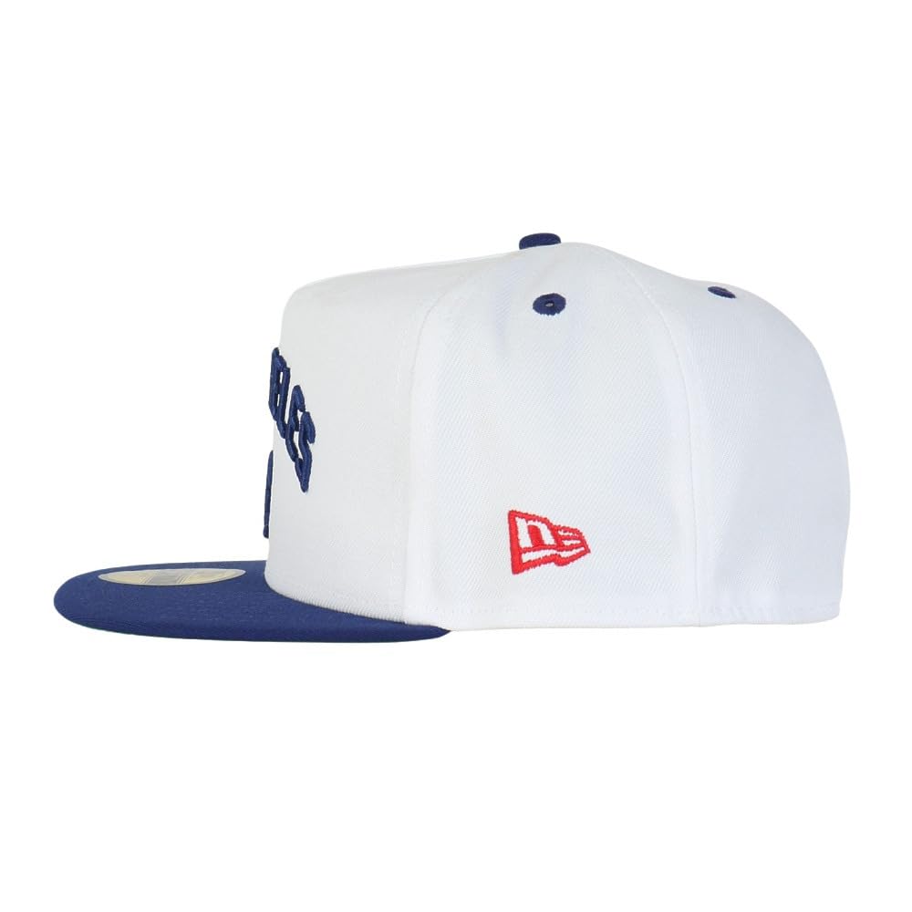 New Era 59FIFTY Side Patch LA Size 7 DOD PACK LOSDOD WHI NER36C2518 Cap, MLB, White/Dark Royal, 5/8, 5950AF, SP, DROY, 14388819,