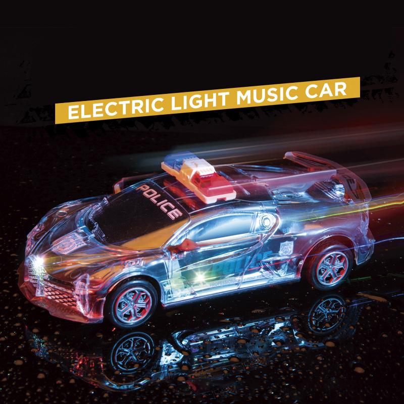 1 Piece Cool Car With Sound Electric Simulation Inertial Toy Children Toys Cars Model Sports Car Glowing Toy Car Kids Boy Gift