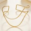 European & American Adjustable Double Layer Metal Arm Bracelet – Niche, Irregular, Simple Design