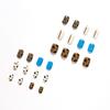 Milk coffee leopard print contrasting color wearing nail art finished fake nail nail art patch nail patch waterproof removable nail piece