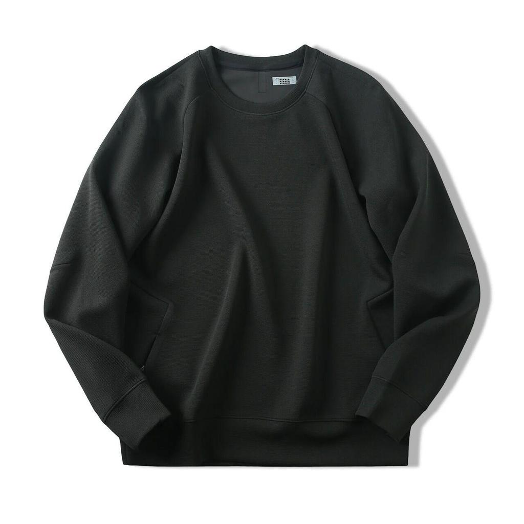 Tengu Family Men's Casual Knit Round Neck Long Sleeve Hoodie