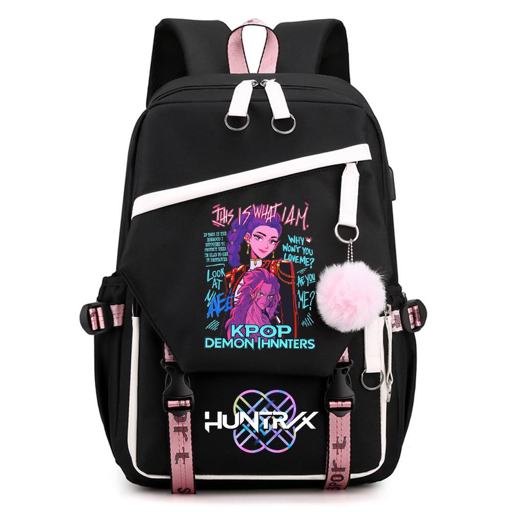 Anime K-pop Demon Hunters Printed Large Capacity Backpack for Teenger Student Girl Boy Back To School Bookbag Kid Gift Women Waterproof Travel Bag