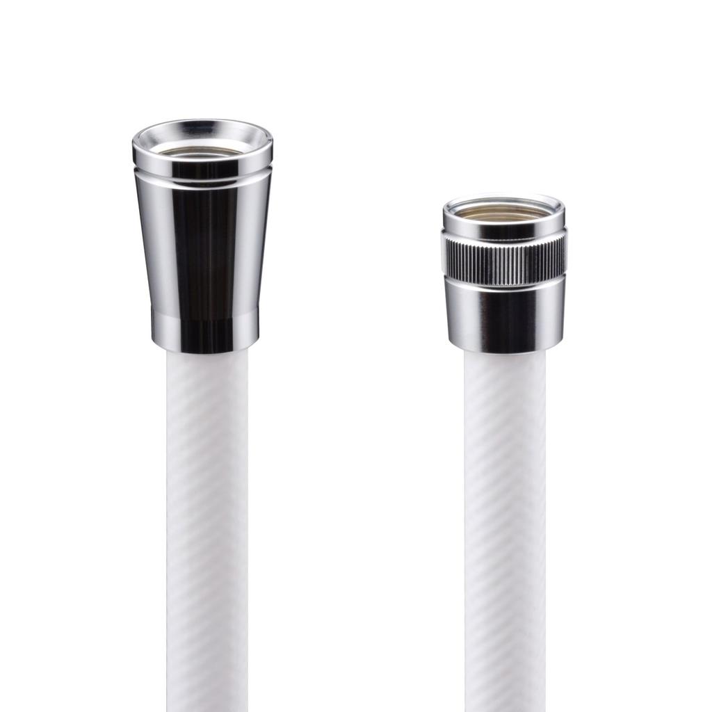 Gaona Korekamo Shower Hose Replacement 2.0m (with adapter, compatible with most manufacturers, white) GA-FF005