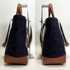 Ralph Lauren Stripe Canvas 2-Way Tote Bag Used Authentic