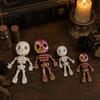 Halloween Desktop Decorations 3D Printed Cute Skeleton Figurine, Articulated Decor, Funny Desk Accessories Ornament with Movable Joints for Home Party