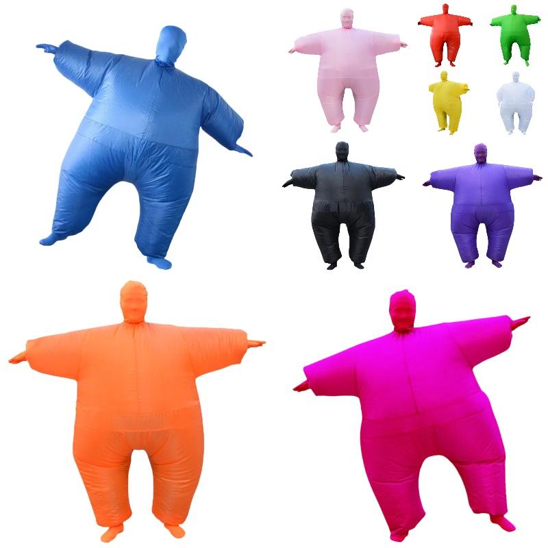 Cosplay Halloween Party Costume Fat Ninja Sumo Costume With Inflatable White Salmon Image