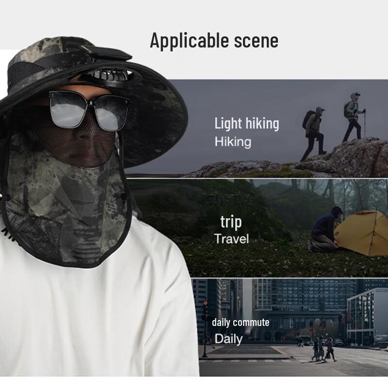 Men's Solar Fan Fishing Sun Hat