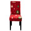 Christmas Chair Cover Dustproof 1 PCS Cartoon Santa Snowman Print Stretchable Fabric Anti Slip Removable New Year Party Decoration
