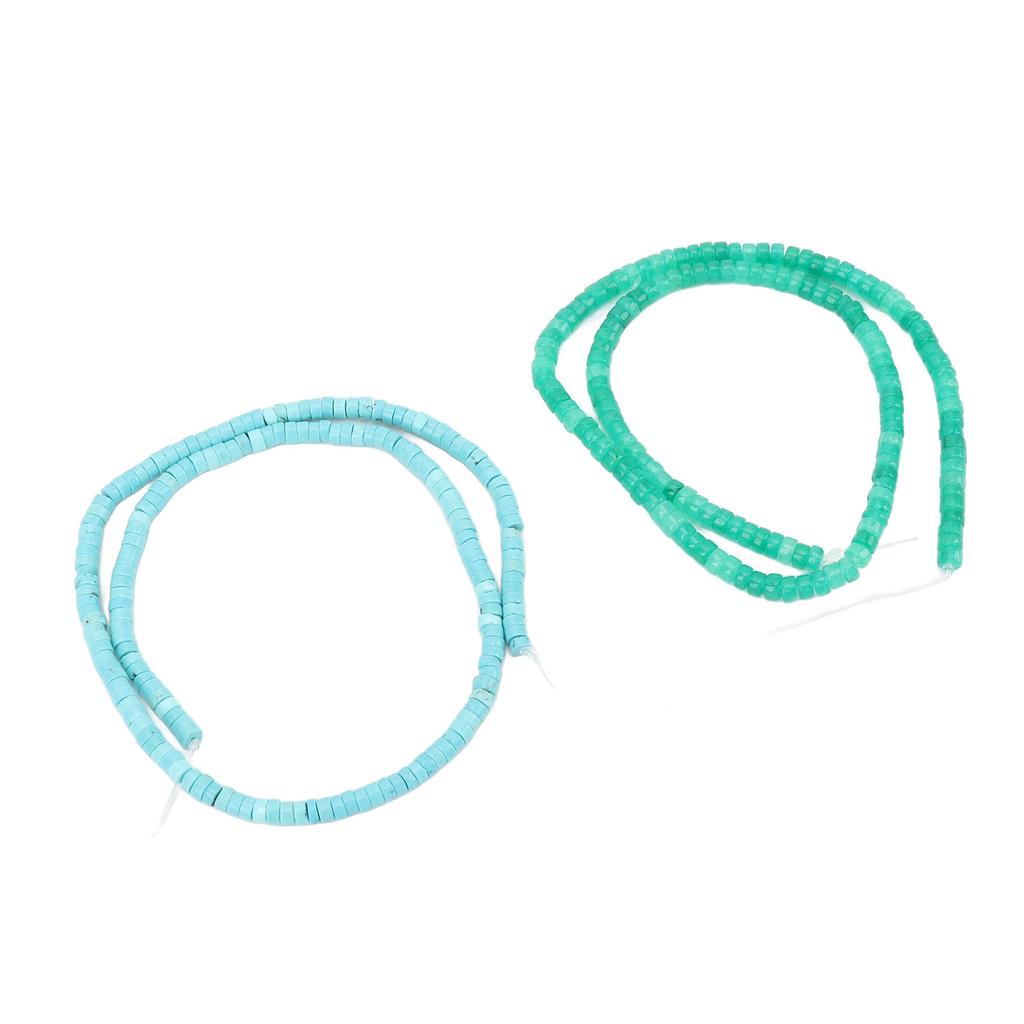 Flache Runde Lose Steinperlen Grüner Jade Blauer Türkis Steine Spacer Perle zum Perlen Schmuckherstellung 4 X 2mm
