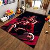 Anime-Style Carpet, Black and Red Design with Two Characters Suitable for Use As an Anti-slip for Living Room Bedroom Sofas