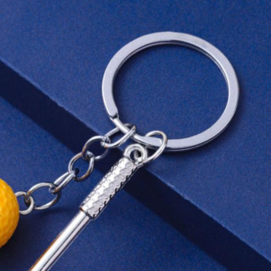 Keychain Pendant Simulated Golf Pendant Gym Keyring Sports Style Golf Club Key Holder Fitness Bag Accessories