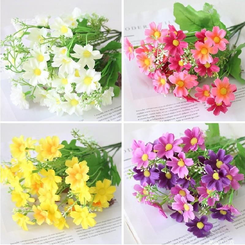 Chrysanthemum 28 Heads Artificial Fake Flower Home Coffee Shop Wedding Decor