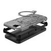 For iPhone 16e Magnetic Case Rotating Metal Kickstand Shockproof PC+TPU Phone Back Cover