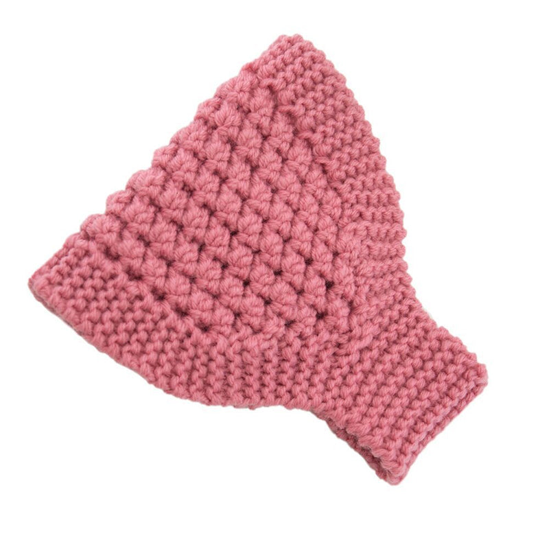

Hair Band For Women Autumn And Winter Warm Ear Empty Top Hat Knitted Hair Band For Fashion Shows Outdoor Activities рожевий