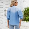 TIFICY Women's Fashion Casual Summer Spring Solid Color Print Short Sleeve O-Neck Blouses & Shirts