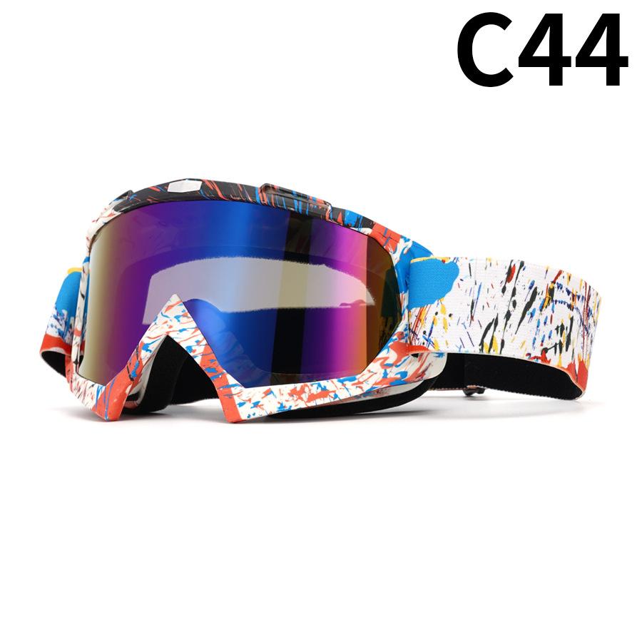 Motorcycle Goggles Water Transfer Off-road Outdoor Riding Sports Glasses Ski Goggles Windproof Glasses