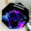 Parapluie Automatique Impression Michael Jackson, Armature en Fer à 8 Baleines, Poignée en Plastique, Convient pour les Voyages en Plein Air et le Quotidien, Cadeau Idéal